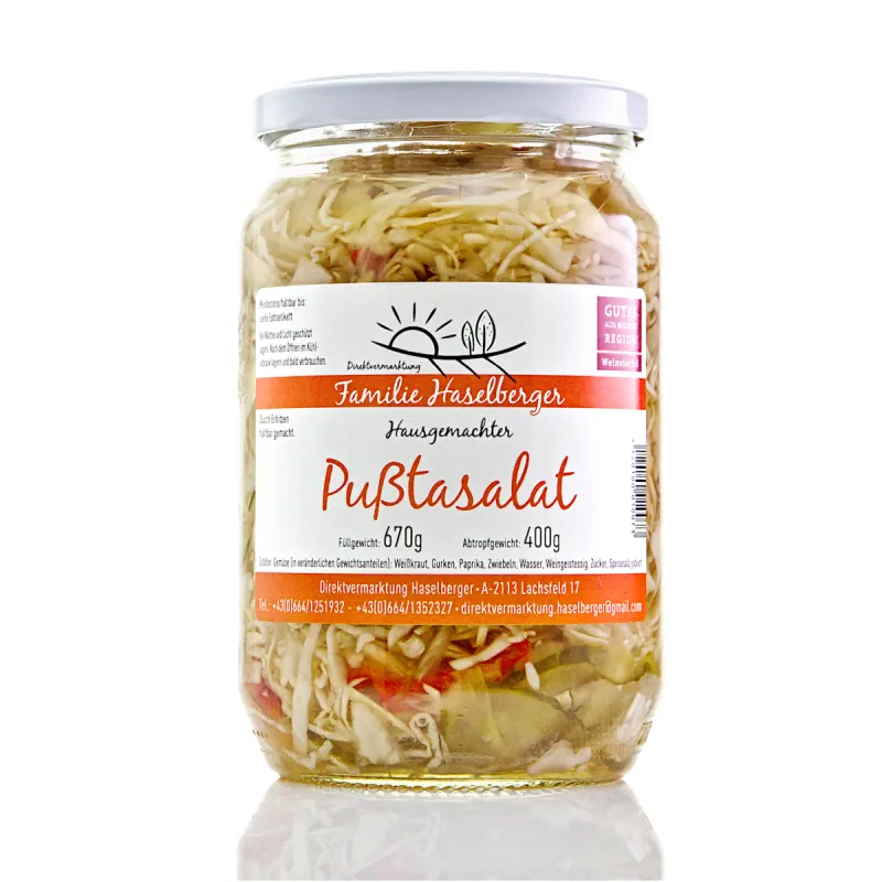 Ein Glas Pußtasalat